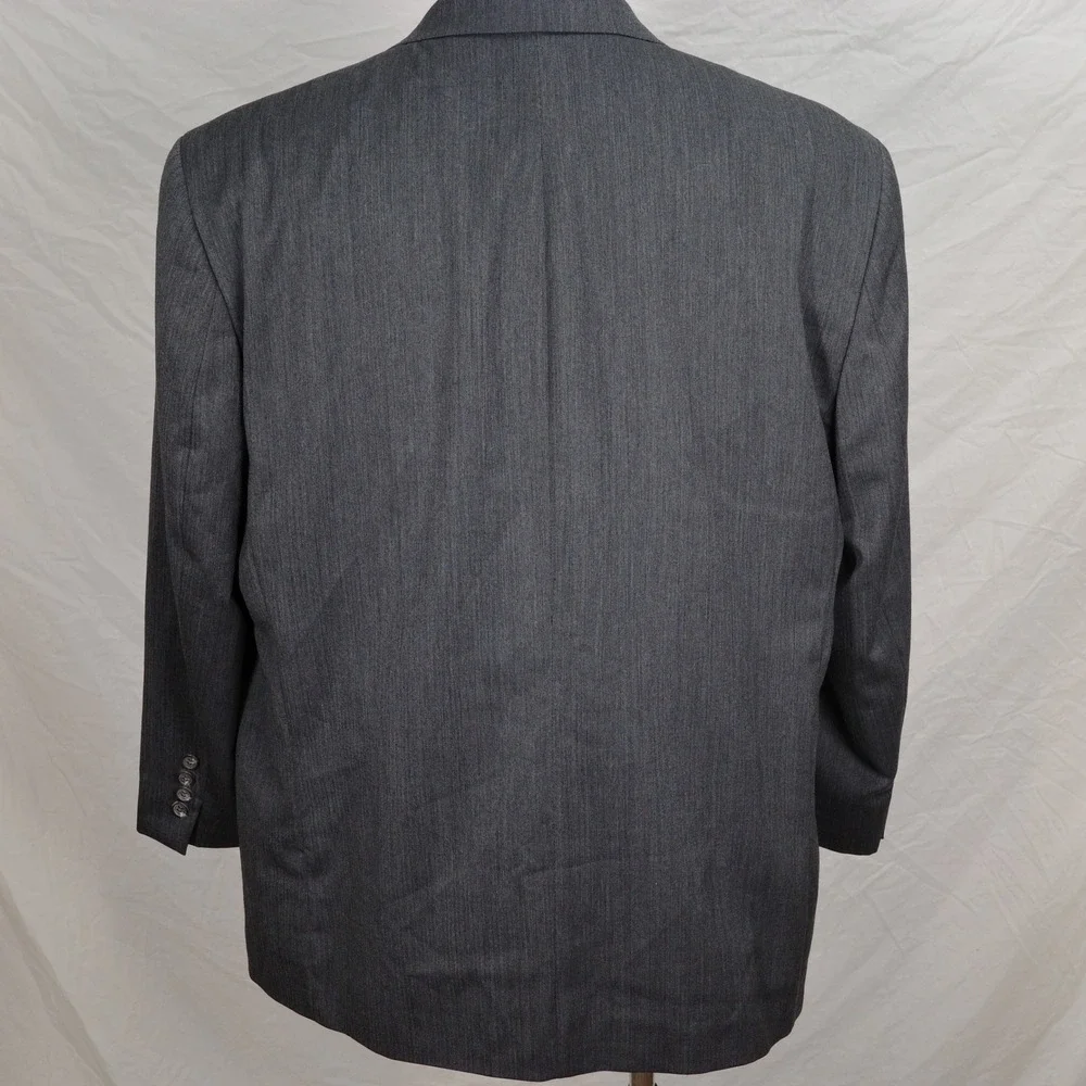 Ralph Ralph Lauren Suit Men 46 40W 26L Charcoal Gray Herringbone Career Wool‎